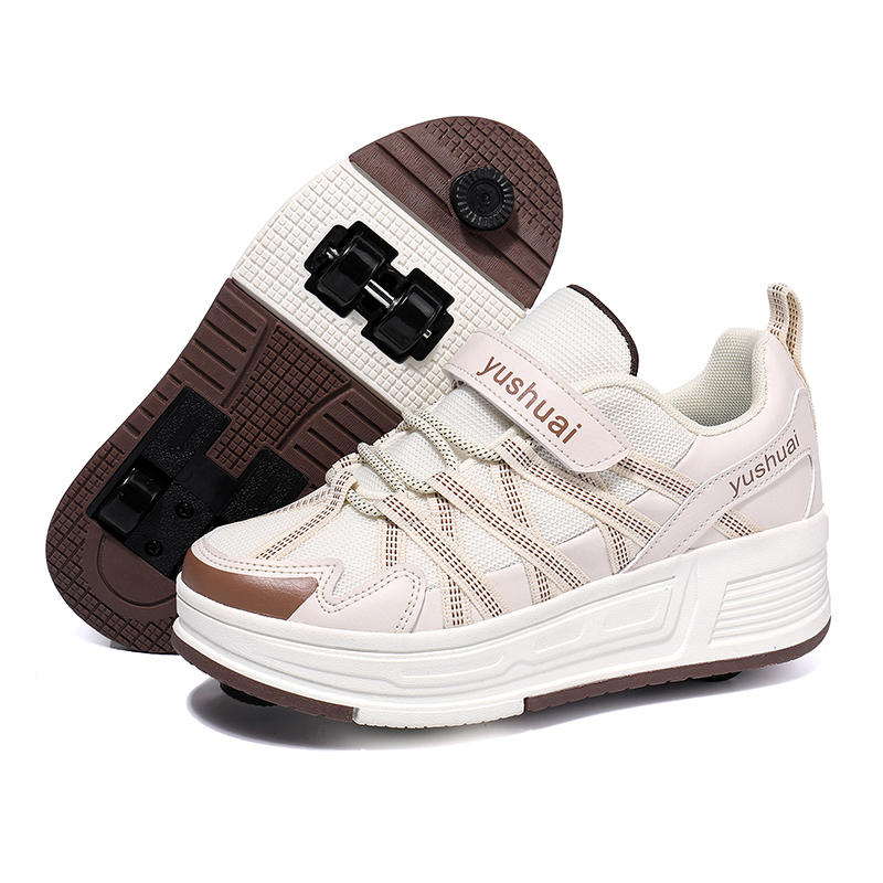 Men Shoes Type - Four-Wheeled Automatic Retractable Invisible Four-Wheeled Walkable