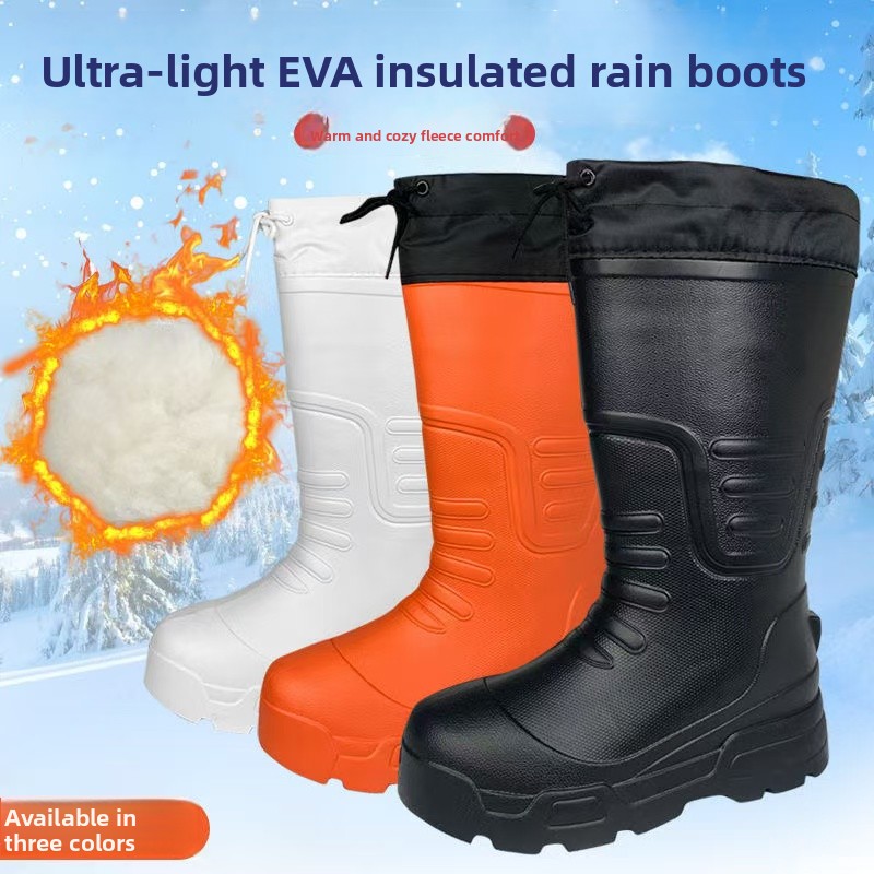 Men'S Shoes Water Resistant - Thickened Cotton EVA Foam Rain Boots