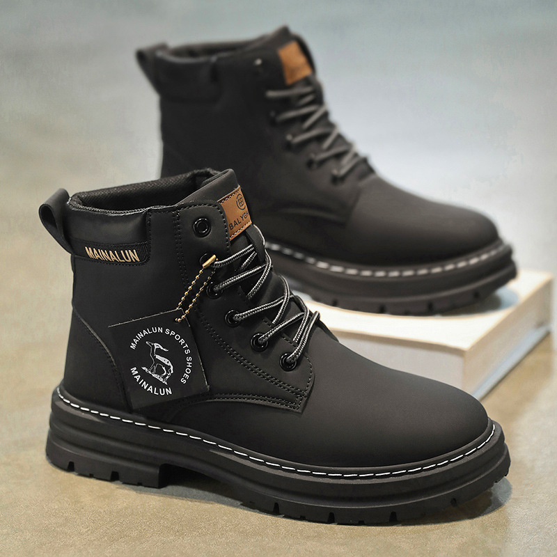 Classic Men High Top Boots Hig - Men Shoes Type ulasan dan harga