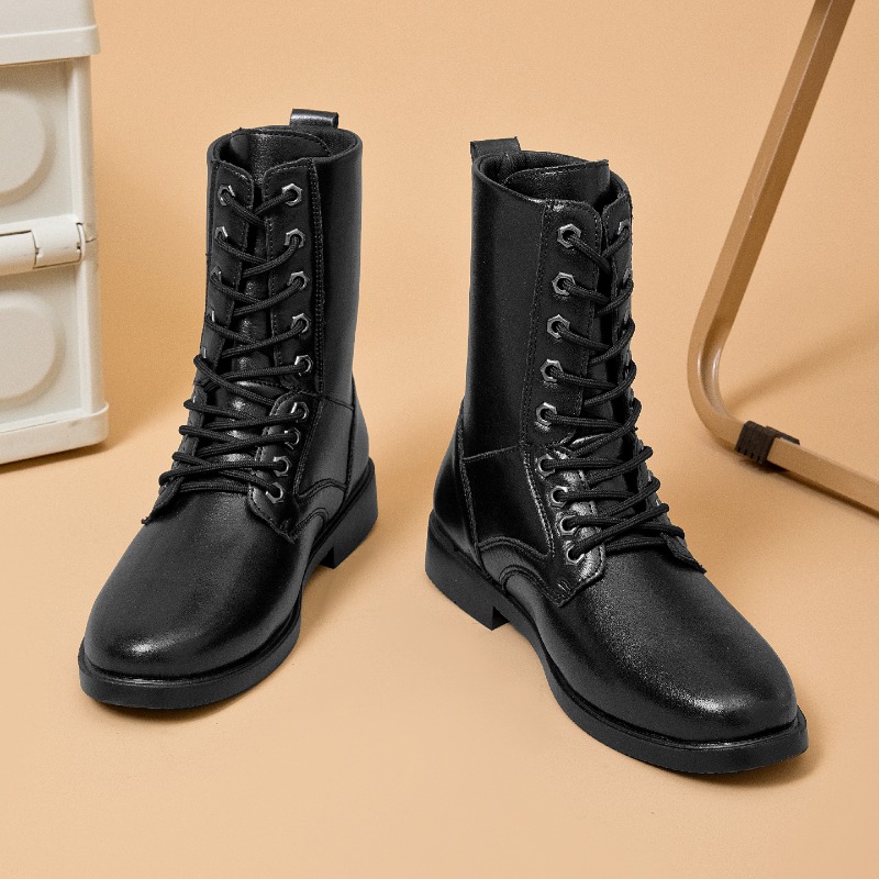 High-top Leather Boots Outdoor - Men'S Shoes For Work ulasan dan harga