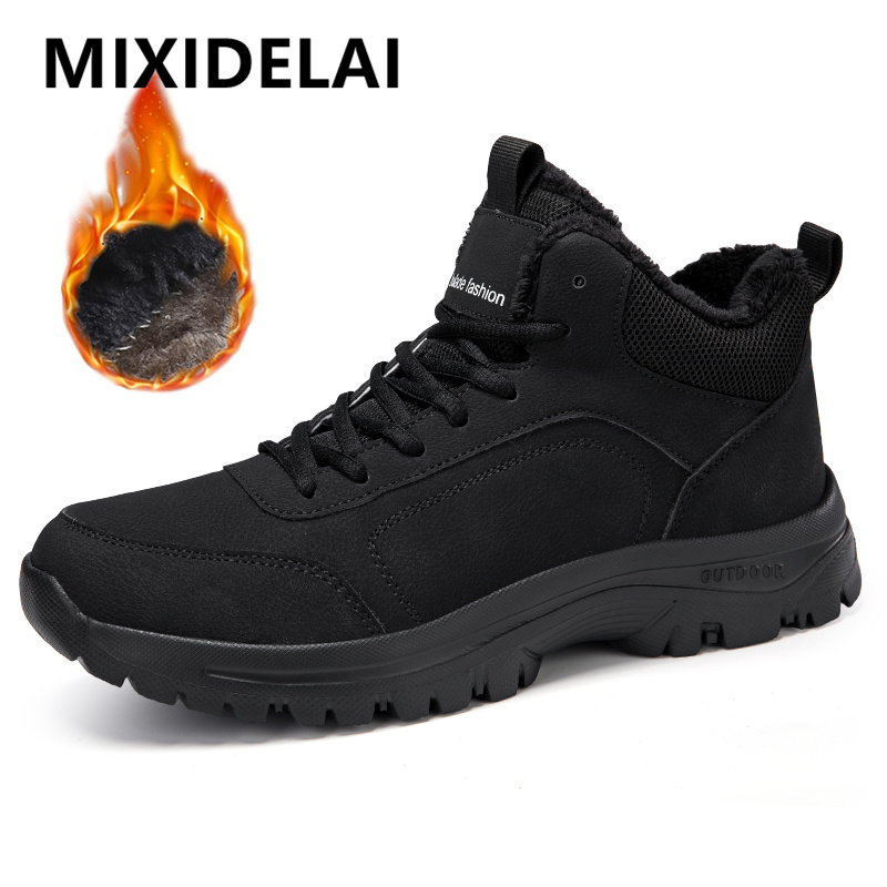 Winter Men's Boots Warm Plush  - Men Shoes Marks ulasan dan harga