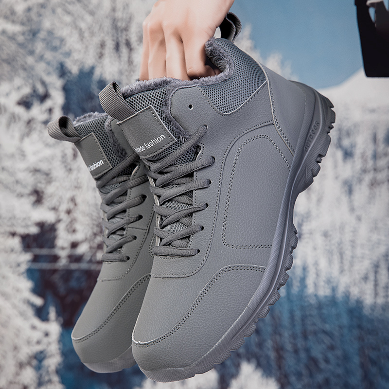 Winter Men's Boots Warm Plush  - Men Shoes Marks ulasan dan harga
