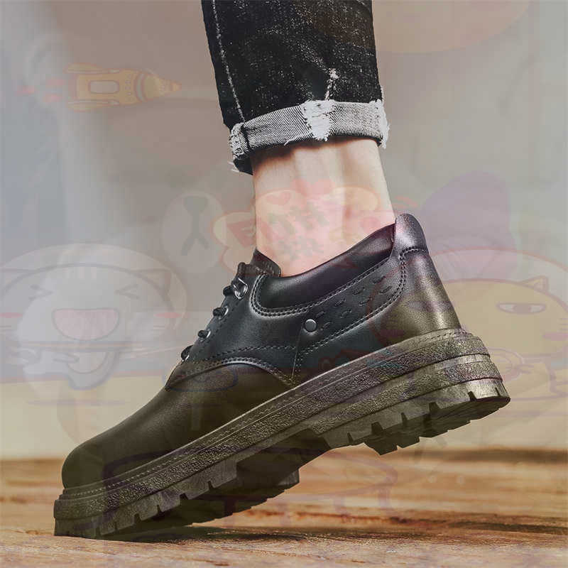 Dark Natural Leather Fashion T - Men Shoes On Clearance ulasan dan harga