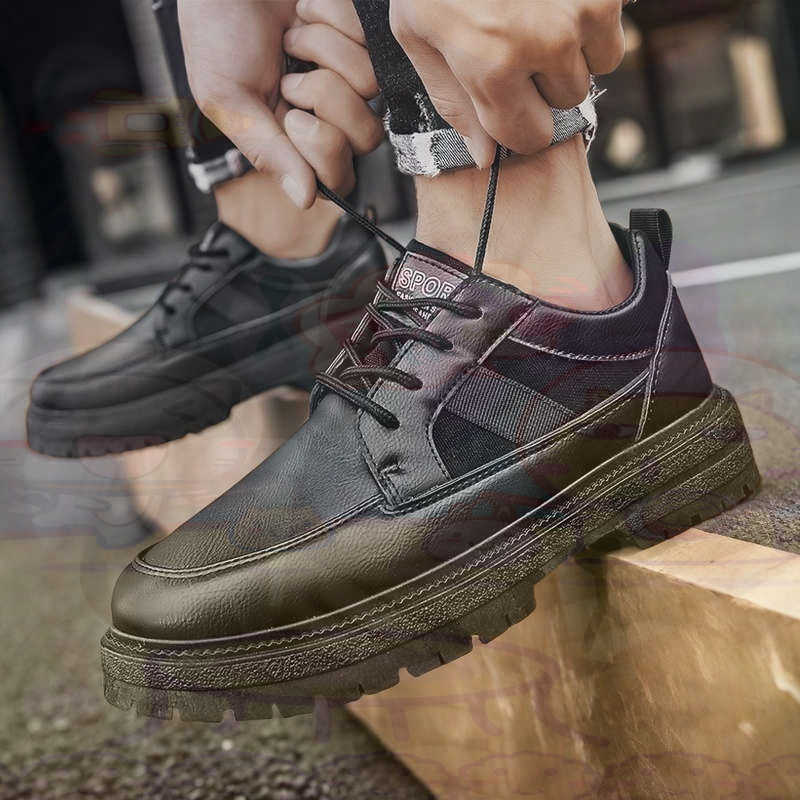 Dark Natural Leather Fashion T - Men Shoes On Clearance ulasan dan harga
