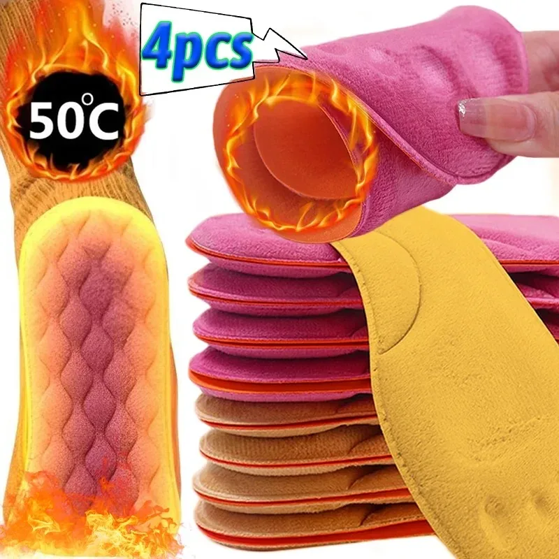 4pcs Winter Men Women Self Hea - Men'S Shoes With Memory Foam ulasan dan harga