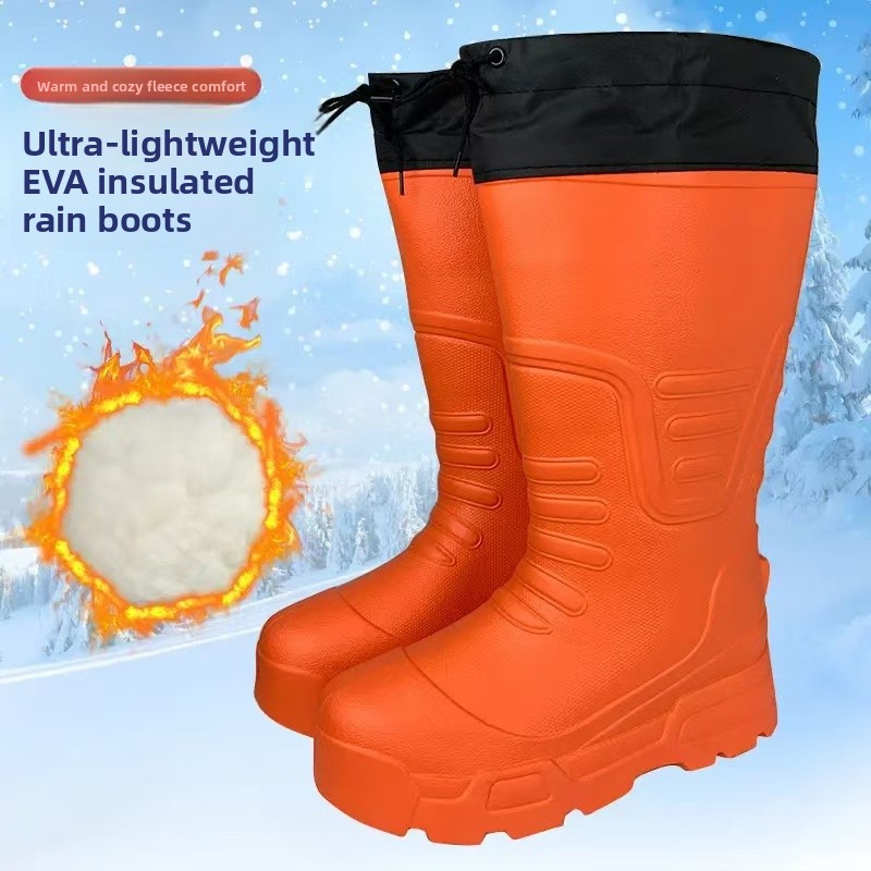Thickened Cotton EVA Foam Rain - Men'S Shoes Water Resistant ulasan dan harga