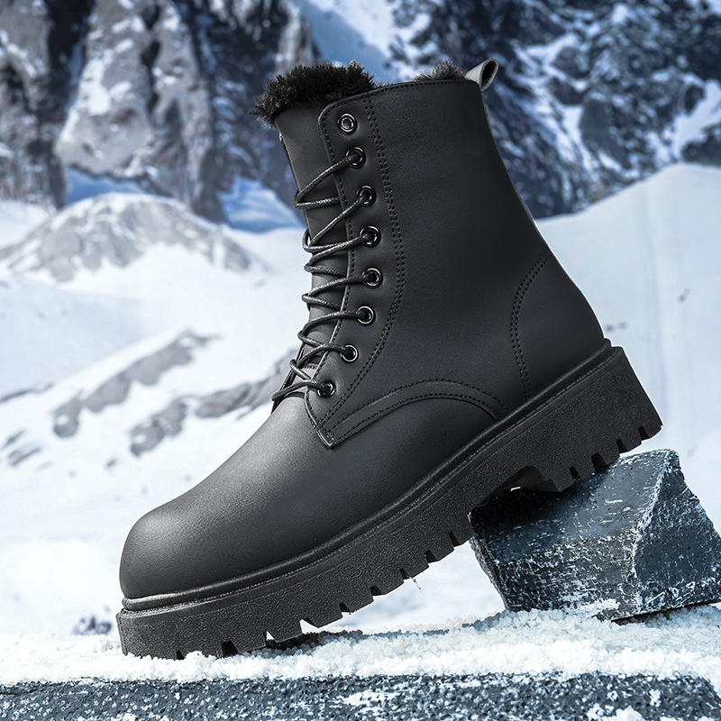 Men's warm plush high-top boot - Men'S Shoes For Work ulasan dan harga