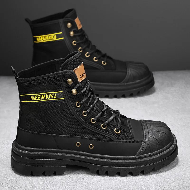 Mens Canvas Boots Fashion High - Men'S Shoes Popular ulasan dan harga