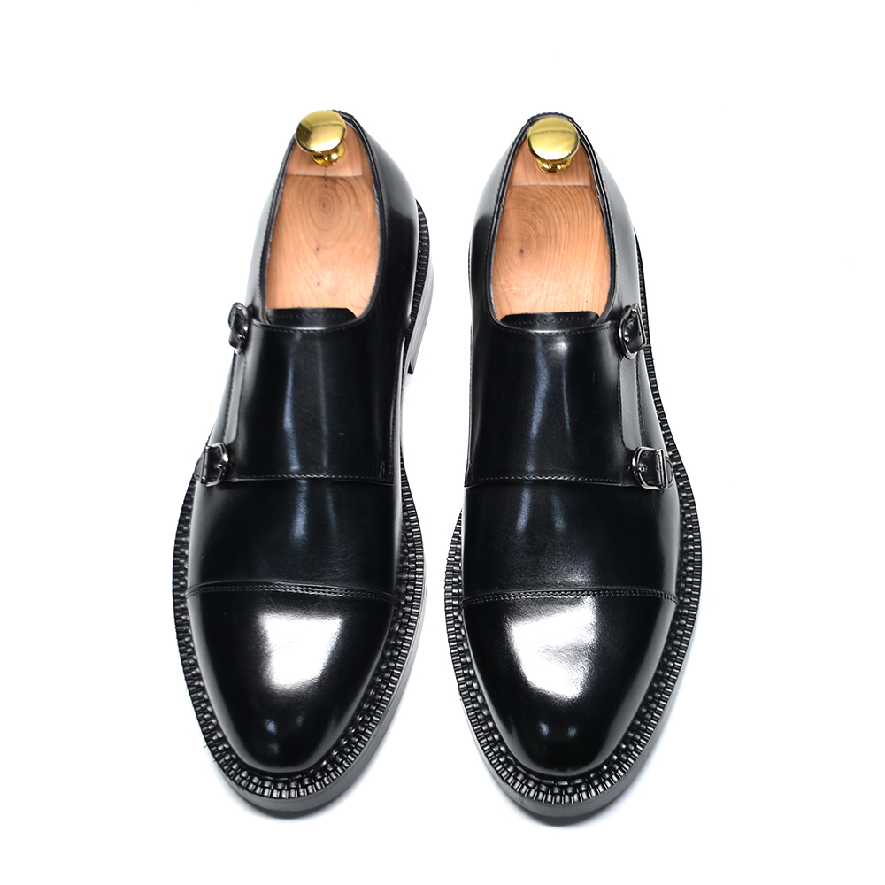 Luxury Genuine Leather Men's W - Monk Strap Shoe ulasan dan harga