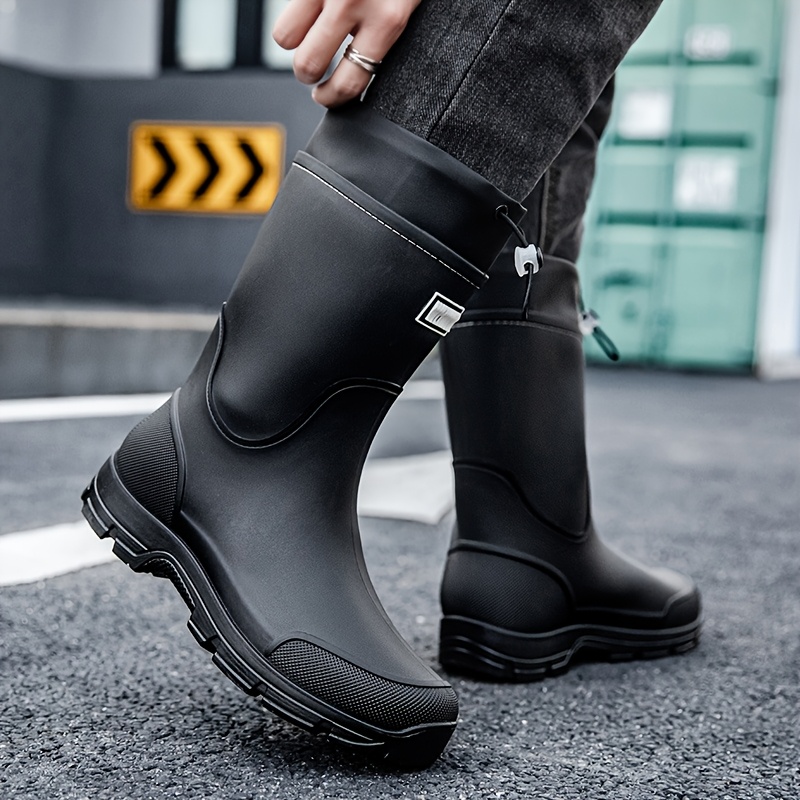 Men waterproof Rain Boots Mid  - Men'S Shoes Water Resistant ulasan dan harga